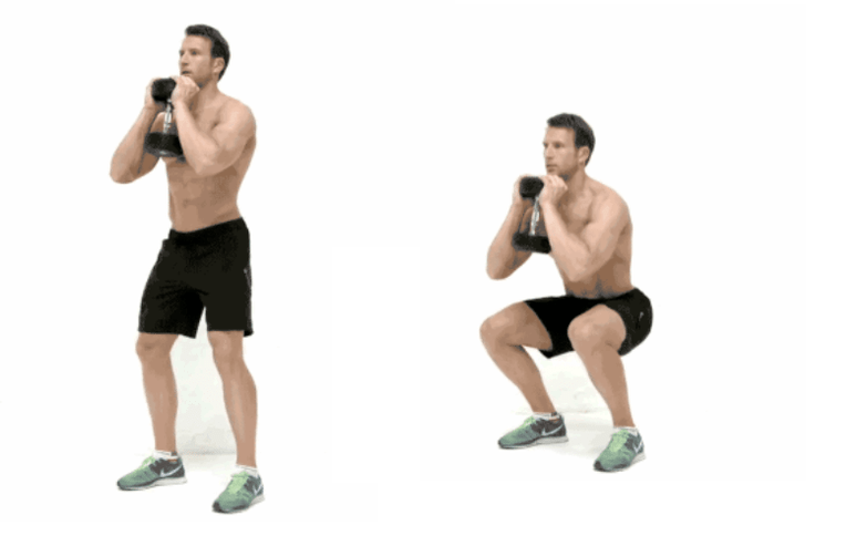 Squats with dumbbells will help lose weight and train the leg muscles